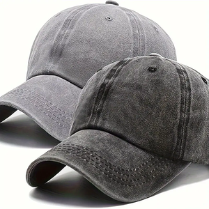 Casquette de baseball en jean personnalisée haut de gamme, 6 panneaux, sangle réglable avec boucle métallique, casquette vintage en coton, logo personnalisé brodé, OEM - Product Image 2