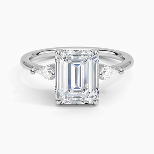 BOJ <b>Ring</b> 0106 <b>Emerald</b> Cut 925 <b>Silver</b> Kite Prong Setting Solitaire Diamond <b>Ring</b> 2ct D Color VVS1 Moissanite GRA Certified Sale - Product Image 1