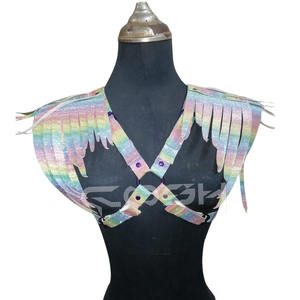 Harnais d'épaule sexy à franges holographiques arc-en-ciel |   Achetez maintenant - Product Image 4