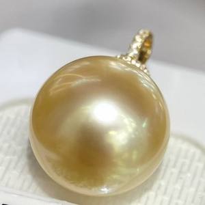 Collar con Colgante de Oro de 18K de Alta Calidad, Cuenta de Oro Natural Única, Plata Pura Concentrada, Colgantes de Perlas para Clavícula, Dijes - Product Image 1
