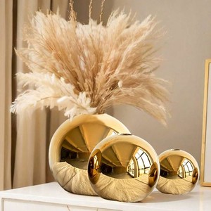 Modern Metallic Gold <b>Vase</b> Set Luxury Decorative Metal Flower <b>Vase</b> for Tabletop Living Room Home Decor Accent Piece Wholesale - Product Image 4
