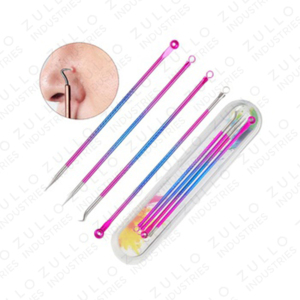 Professional 4 Piece Blackhead Remover Kit Stainless Steel Comedone Extractor <b>Tools</b> for Facial Pore Skin Care - Product Image 5