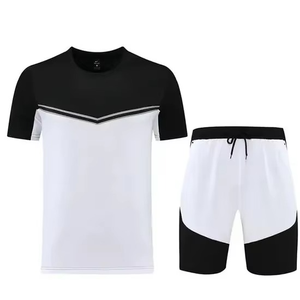 Conjuntos Deportivos de Camiseta y Pantalones Cortos Personalizados de Alta Calidad OEM para Hombre, Transpirables, de Verano, de Dos Piezas, con Diseños Estampados Casuales - Product Image 5