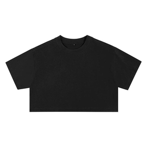 เสื้อยืดครอปท็อปผู้หญิง ผ้าฝ้าย 100% ทรงบ็อกซี่ เสื้อยืดครอปพิมพ์ลายสำหรับผู้หญิง - Product Image 2