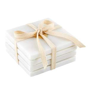 Sous-verres ronds décoratifs en marbre, sous-verres en ardoise naturelle noire, accessoires pour la cuisine et les restaurants - Product Image 6