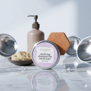 Adash Of Me Barre de shampoing clarifiante pour cuir chevelu gras, nettoyage en profondeur, élimine l'excès de sébum et les accumulations, soin végétalien 55g - Product Image 1