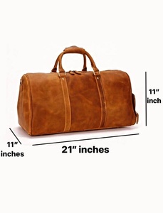 Sac de voyage week-end en cuir personnalisé multi-usages avec logo, sac de sport avec fermeture éclair en polyester, sacs de voyage en cuir à bas prix - Product Image 2