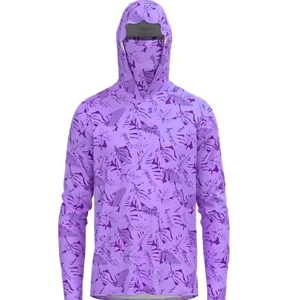 Chemises de pêche en polyester de haute qualité UPF50+, séchage rapide, à capuche, respirantes, protection solaire, 100% polyester - Product Image 3