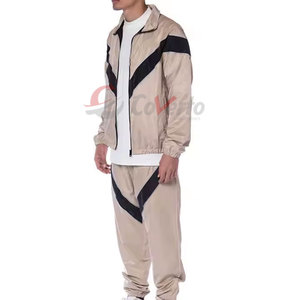 Men Custom Nylon Tracksuit Athletic Sports Set Full Zip <b>Jacket</b> <b>Straight</b> Pants Lightweight OEM Supplier - Product Image 2