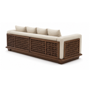 Sofá Individual Moderno y Duradero de Madera Maciza Tapizado en Tela de Lujo para Sala de Estar, Apartamento, Hotel, Villa - Product Image 4