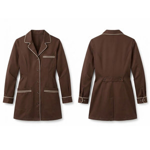 Women Healthcare Professional <b>Coat</b> Slim Fitted Laboratory Workwear Full Sleeve <b>Doctor</b> Uniform With Secure Buttons Storage Pocket - Product Image 1