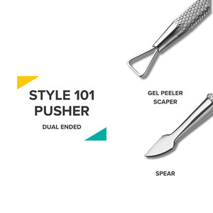 Pousse-cuticules professionnel en acier inoxydable pour manucure et pédicure, double extrémité, nettoyeur d'ongles - Product Image 2