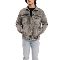 Chaqueta de Mezclilla Informal y Elegante, Chaqueta de Mezclilla de Algodón para Hombre de Alta Calidad al por Mayor OEM, Chaqueta de Mezclilla Personalizada para Hombre en Venta