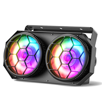 U`King 2 Eyes Blinder Light 2x100W COB Blinder LED RGB, Luz Par para Escenario, Audiencia, DJ, Discoteca, Fiesta, Boda, Club Nocturno, Espectáculo