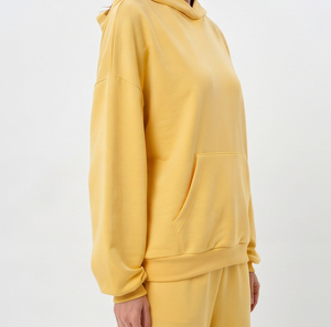 Ensemble de survêtement ample pour femme 100 % polyester, pull à manches longues, pantalon large, épaules tombantes, tenue d'hiver décontractée, deux pièces - Product Image 5