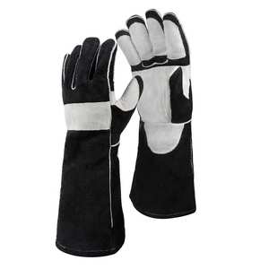 Gants de soudage résistants à la chaleur pour travaux industriels, personnalisés, doublés de tissu doux, en cuir durable - Product Image 1