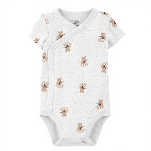 Combinaison bébé unisexe respirante, écologique, imperméable, à manches longues, en bambou, avec fermeture éclair YKK bidirectionnelle, impression personnalisée en gros pour nouveau-nés Hanzi - Product Image 1
