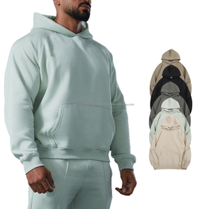 Boxy fit Heavy weight Blank Hoodies Sweats à capuche pour hommes No string Streetwear Sweats à capuche en molleton de haute qualité Sweat-shirt pour logo personnalisé - Product Image 1