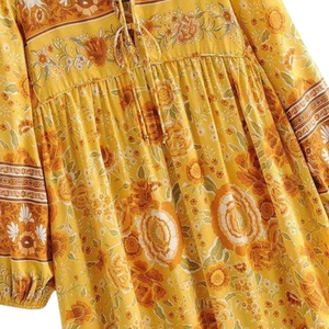 Vestido midi estampado para mujer con cuello cuadrado y corte en A - Product Image 6