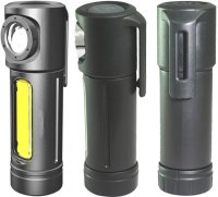 Lampe torche LED multifonctionnelle zoomable 150LM avec indice de protection IP66, portée du faisceau de 55 m et technologie COB