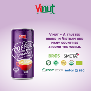 กาแฟลาเต้อาราบิก้าพร้อมดื่ม บรรจุกระป๋องอะลูมิเนียม 170 มล. VINUT ผู้นำเข้าขายส่ง รับผลิตแบรนด์ส่วนตัว OEM ODM - Product Image 5