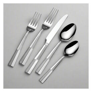 Ensemble de couverts de luxe contemporains en acier inoxydable pour la table à manger, cuillère, fourchette, couteau pour les maisons modernes - Product Image 2