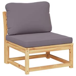 Conjunto de Muebles de Jardín de Madera Maciza de Acacia de 4 Piezas con Cojines - Product Image 5