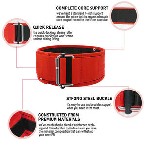 Ceinture de musculation en néoprène de qualité supérieure avec sangle réglable, support dorsal léger pour la musculation, le fitness et la force - Product Image 3
