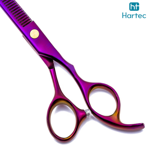 2026 Stainless Steel High-Performance 6.0 inch Purple Color OEM ODM Service Ultra-Sharp Dual-Edge Thinning Shears - Product Image 5
