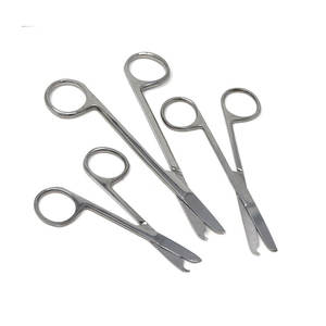 Ciseaux à sutures 3,5'' 4,5'' 5,5'' en acier inoxydable de qualité supérieure, conception à crochet délicat pour une retraitement sûr des sutures, usage médical - Product Image 1
