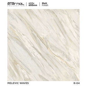 Azulejo de Porcelana Premium Mate con Efecto Tallado 600x600mm, Superficie Estructurada Decorativa, Revestimiento Cerámico Duradero para Pisos y Paredes Modernas - Product Image 1