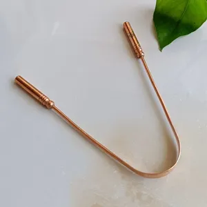 Reusable Copper Tongue Cleaner Eco Friendly <b>Tool</b> for Bacteria Removal Fresh Breath and Oral Hygiene at Wholesale Price - Product Image 3