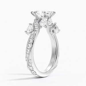 BOJ 4 Marquise Cut 925 <b>Silver</b> Pear Cut Side Stone Prong Set <b>Solitaire</b> Engagement <b>Ring</b> GRA Certified 2ct D Color VVS1 Anniversary - Product Image 2