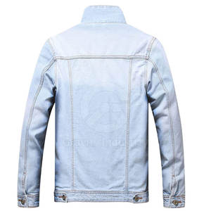 Veste en jean décontractée unie pour homme 2026 – Nouvelle mode streetwear écologique et respirante 100 % coton – Confortable pour l'hiver - Product Image 2