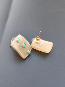 Pendientes de Cuerno de Búfalo Negro Pulido, Artesanía Natural, Ecológicos, Hechos a Mano, Modernos, para Mujer, 100% Naturales, Joyería de Lujo para Bodas - Product Image 4