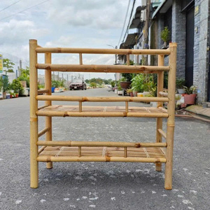 Zapatero Plegable de Bambú de 4 Niveles, Sin Necesidad de Ensamblaje, Estante de Almacenamiento Portátil, Organizador de Zapatos Apilable de Bambú, Ahorra Espacio en Espacios Reducidos - Product Image 2