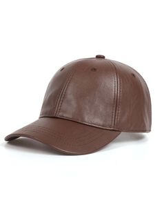 Premium Genuine Leather <b>Caps</b> for Men and <b>Women</b> Stylish Vintage Baseball Hats Adjustable Leather Headwear for Outdoor - Product Image 1