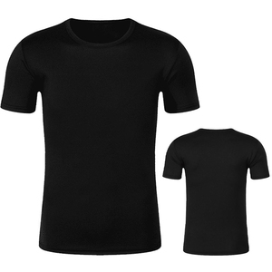 T-shirts pour hommes personnalisés en gros, anti-plis, séchage rapide, impression sérigraphique, vêtements de course vierges, 100 % coton, formels - Product Image 4