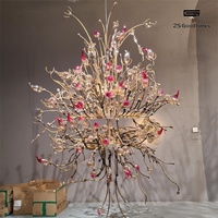 Lampadaire moderne de luxe pour hôtel et villa en verre sur mesure en forme de branche avec source de lumière LED Ingénierie non standard