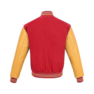 Letterman Varsity <b>Jacket</b> <b>Retro</b> Vintage Style Chenille Patches Custom Text Number Wool <b>Leather</b> - Product Image 3