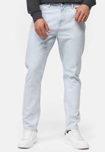 Jeans Baggies Homme Noir Coupe Droite Grande Taille Personnalisé Effet Usé Blanc Pulvérisé - Product Image 5