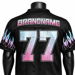Servicios OEM, Jersey de Fútbol Americano de Último Modelo, Corte Regular, Diseño Personalizado de Alta Calidad, Impreso, Transpirable, de Secado Rápido para Verano - Product Image 5