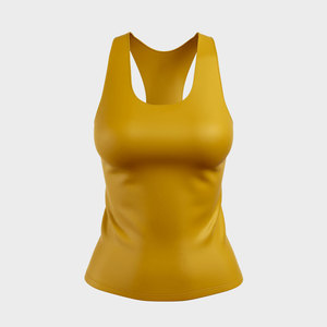 Women Casual Breathable <b>Knitted</b> <b>Tank</b> <b>Top</b> Summer Sleeveless High Quality Spandex Nylon Solid Pattern Discharge Printed Regular - Product Image 3
