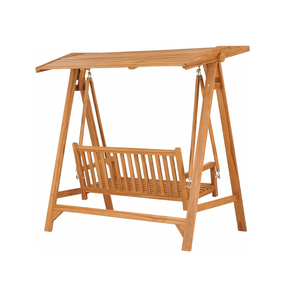 Silla Columpio de Madera de Teca para Exteriores, Banco Colgante para Patio, Jardín, Villa, Resort, Patio Trasero, Balcón, Uso Relajante - Product Image 4