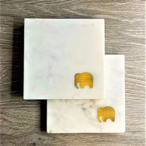 Sous-verres en marbre écologiques de haute qualité, durables, lavables, en pierre naturelle pour la salle à manger, tapis et coussinets - Product Image 3