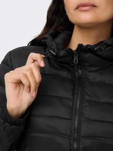 Women's Lightweight <b>Packable</b> Hooded Winter Quilted Puffer <b>Jacket</b> with Detachable Hat & Sleeves Water Resistant Polyester/Cotton - Product Image 5