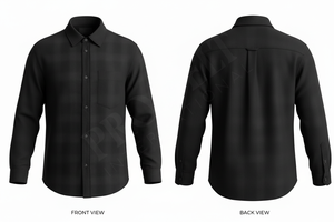 Chemise habillée décontractée à manches longues de haute qualité avec poche, en tissu doux, fermeture boutonnée, élégante, tendance, coupe ajustée - Product Image 3