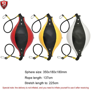 Nouvelle balle de vitesse double en cuir Dodge Speed Ball MMA avec cordes en caoutchouc pour le Muay Thai et l'équipement sportif de fitness - Product Image 2