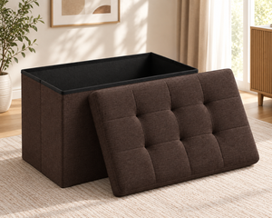 Otomana de Almacenamiento de Tela de Lujo, Banco Acolchado para Sala de Estar, Muebles para el Hogar - Product Image 3