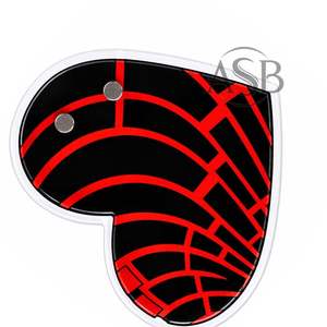 Support d'extension de cils en acrylique personnalisé avec aimants, motif Cœur Concha Rouge et Noir, logo personnalisé, instrument de beauté - Product Image 3